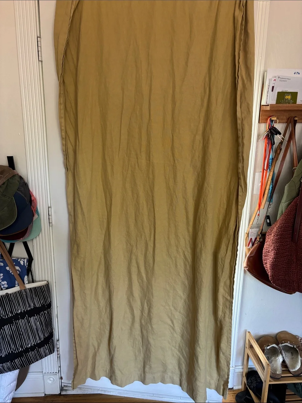 Mustard Yellow Linen Grommet Curtain Panel Pair west elm